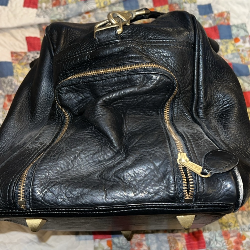 Vintage Frye black leather duffle bag - Picture 5 of 12